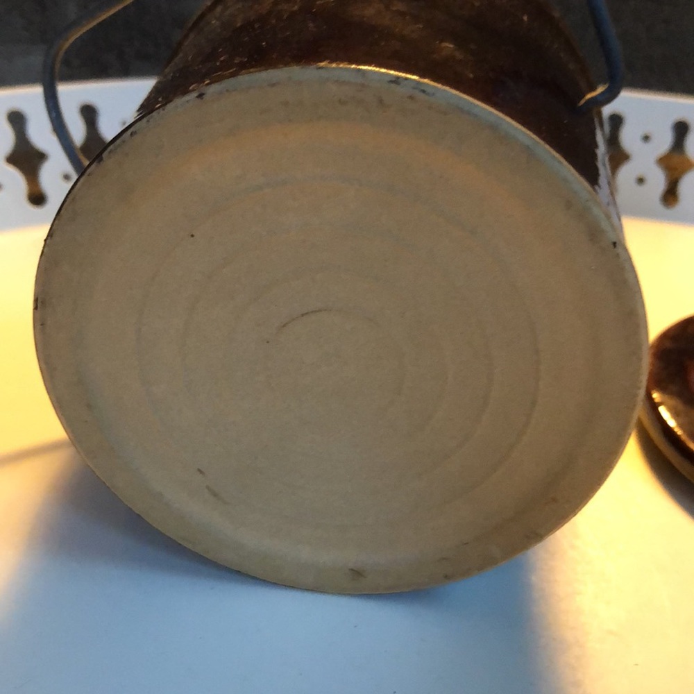 Vintage brown stone cheese crock - Picture 4 of 8